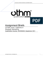 OTHM Level 7 Strategic Marketing Assignment Briefs