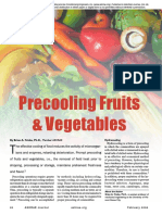 Precooling Fruits & Vegetables: by Brian A. Fricke, PH.D., Member ASHRAE