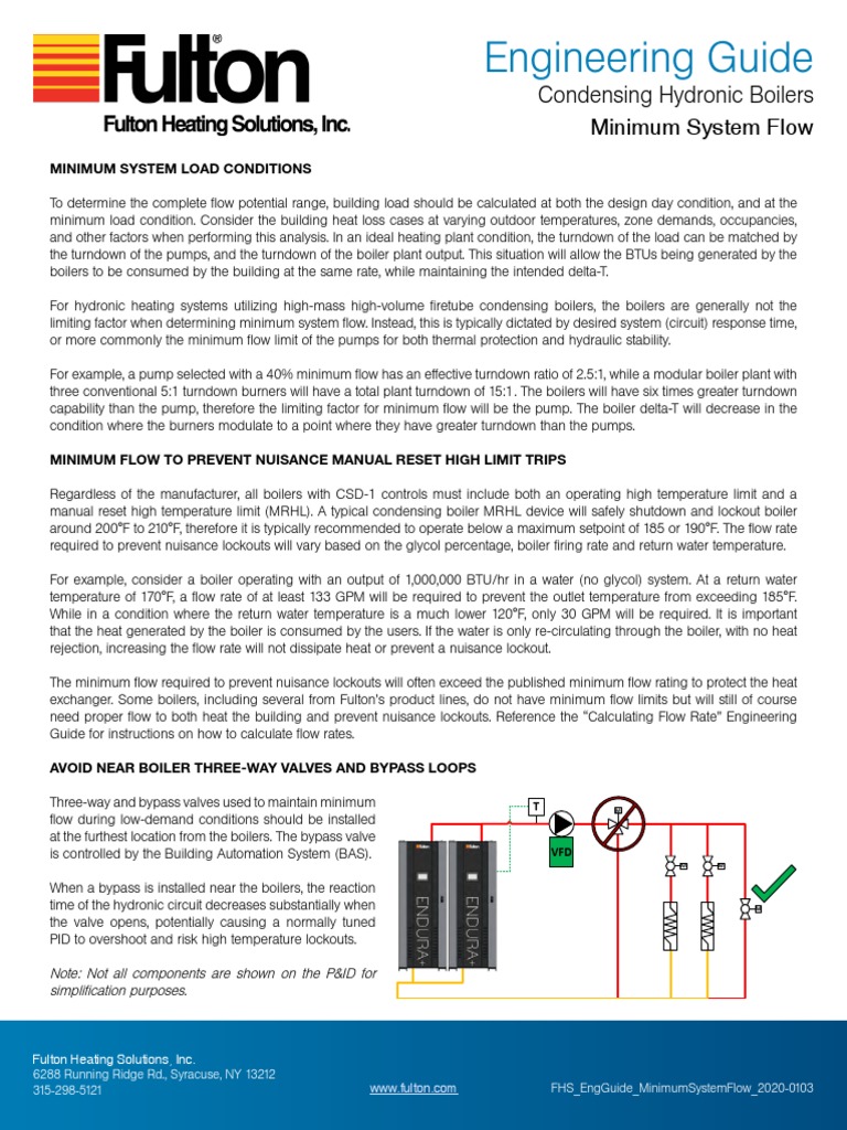 Engineering Guide Condensing Hydronic Boilers Minimum System Flow
