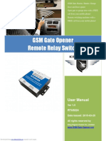 GSM Gate Opener Remote Relay Switch: User Manual