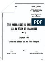 Étude Hydrologique Des Bassins Versants Dans La Région de Ouagadougou