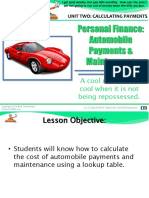 PF L2.2 Automobile Payments and Maintenance