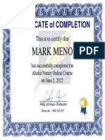 Certificate of Completion 