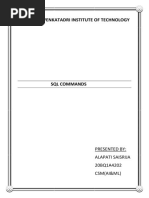 Vasireddy Venkatadri Institute of Technology: SQL Commands