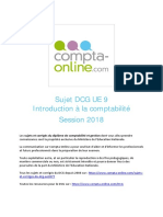 Sujet 2018 DCG UE9 Introduction a La Comptabilite