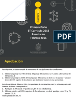 CRR2013 Parte I - Resultados 1'2016