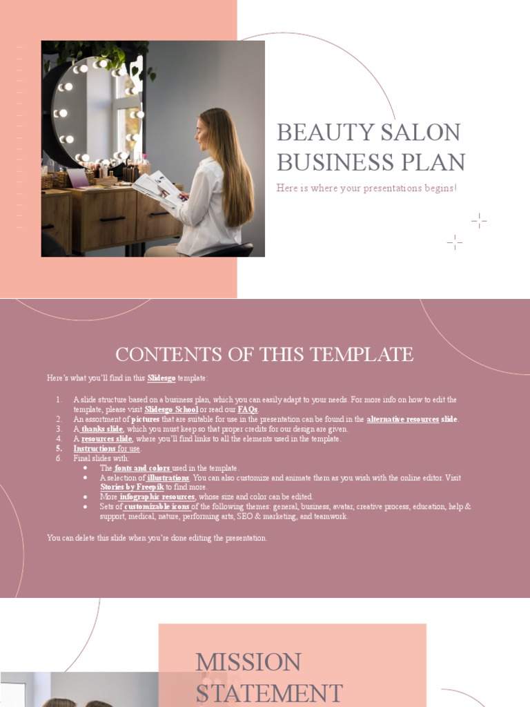 Beauty Salon Business Plan Template | PDF | Planets | Solar System