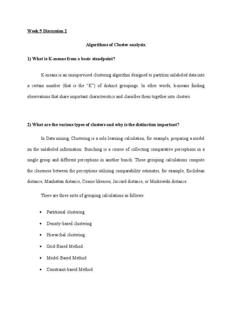 Understanding Cluster Analysis An Exploration of KMeans Clustering