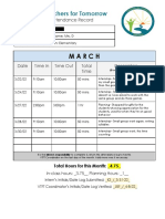 Portfolio March Attendance