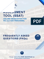 School Safety Assessment Tool (Ssat) : Online Orientation For Ro and Sdo Personnel