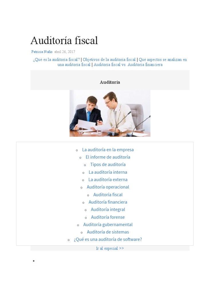 Auditoria Fiscal | PDF | Auditoría | Auditoría financiera