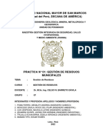 Practica #01 Gestión de Residuos Municipales