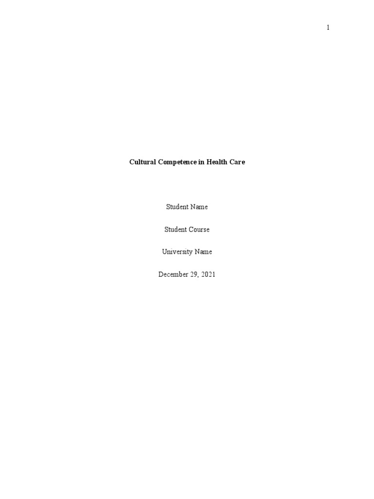 Enhancing Cultural Competence in Healthcare | PDF | Health Care ...