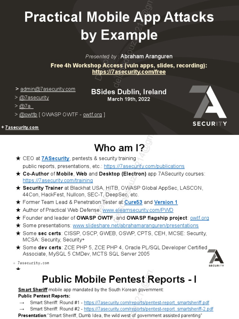 Mobile App Security Workshop | PDF | Java Script | Mobile App