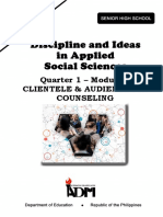 Quarter 1 - Module 4 Clientele & Audiences in Counseling