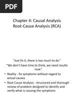 Chapter 4: Causal Analysis Root-Cause Analysis (RCA)