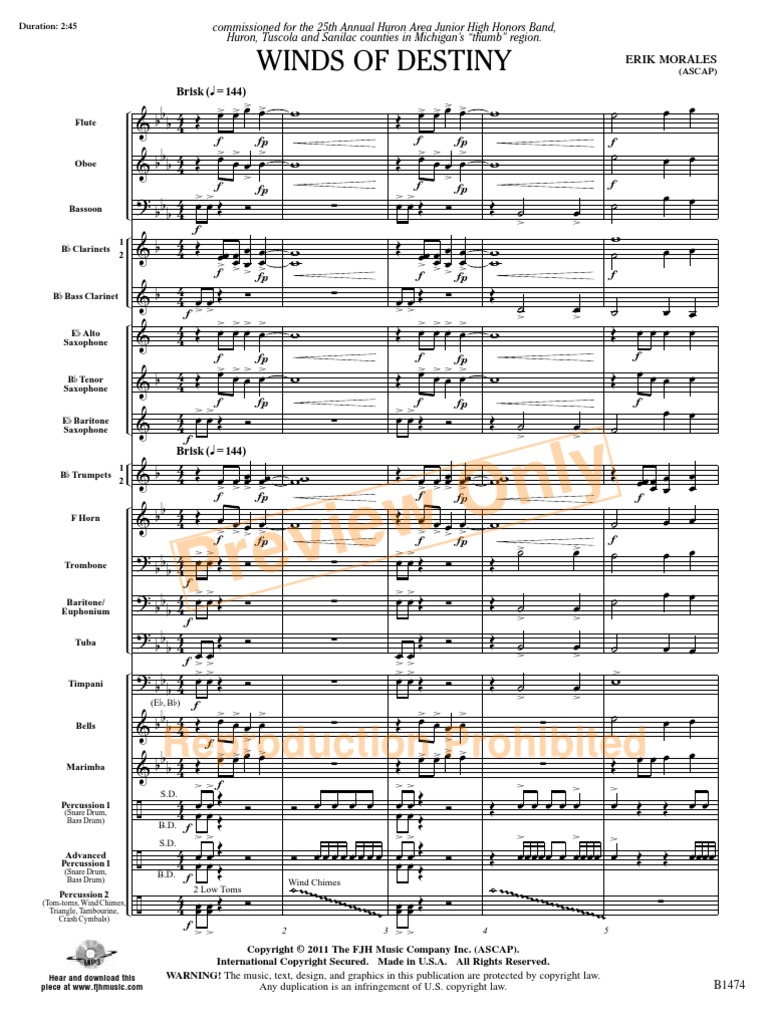 Winds Score | PDF
