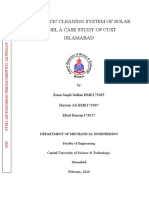 Automatic Cleaning System of Solar Panel A Case Study of Cust Islamabad