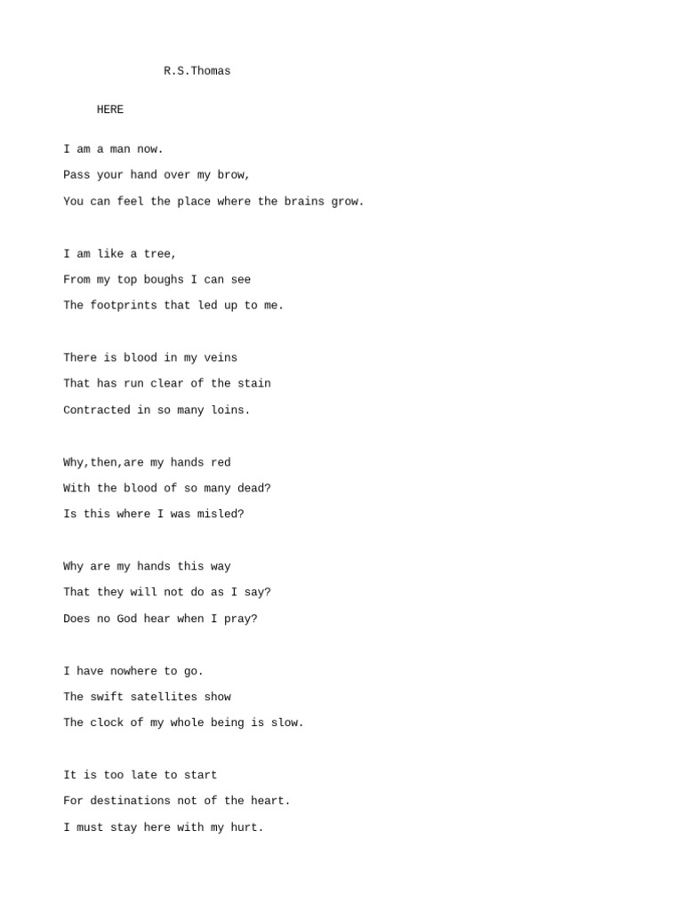 Here | PDF | Language Arts & Discipline | Poetry