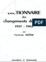 Dictionnaire Des Changements de Nom, Tome 2 (1957-1962)