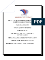 Tarea N.3 PARADIGMAS DE LA INVESTIGACIÓN MAPA CONCEPTUAL