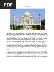 Descriptive Text About Taj Mahal