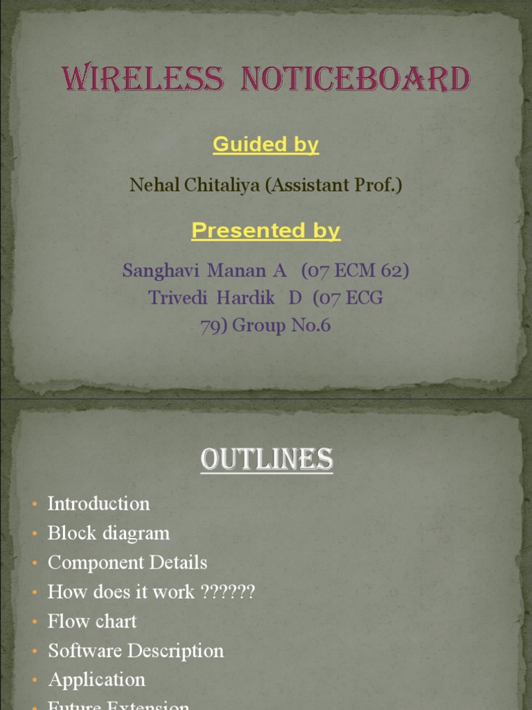 Wireless Notice Board Using PIC Microcontroller PDF Wireless Embedded System