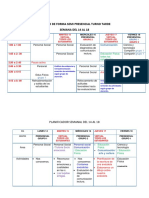 Horario Del 14 Al 25 de Marzo