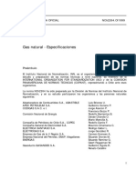 NCH 2264 - Of1999 - Gas Natural Especificaciones