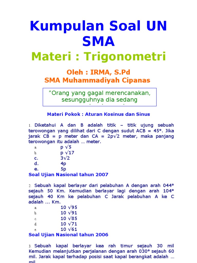 Soaltrigonometri Un Sma