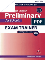 Cambridge English B1 Preliminary For Schools EXAM TRAINER OXFORD