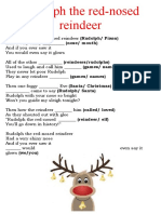 Rudolph Christmas Song Worksheet