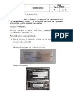Informe de Correctivos Inyectores EDGEN 04 Unidad 130 Febrero 2019
