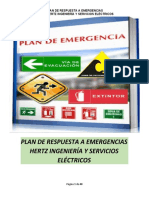 PLAN DE RESPUESTA A EMERGENCIAS HERTZ INGENIERÍA Y SERVICIOS ELÉCTRICOS