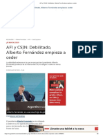 AFI y CSJN - Debilitado, Alberto Fernández Empieza A Ceder