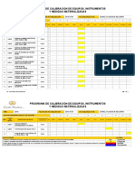 Programa de Mantto y Calibracion de Equipos LQ