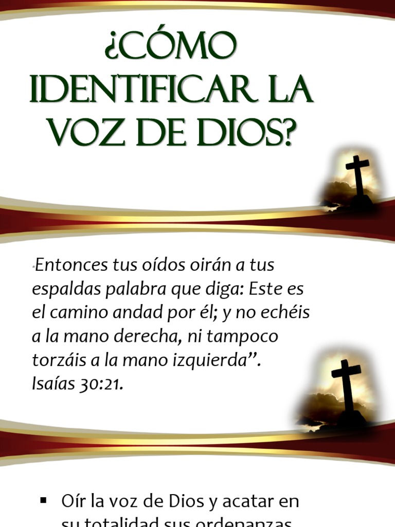 Cómo Identificar la Voz de Dios | PDF | Biblia | Dios