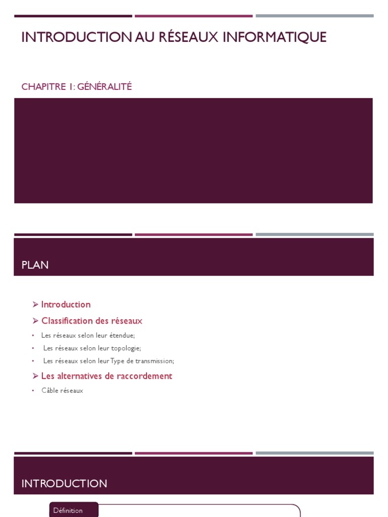 Introduction aux Réseaux Informatiques | PDF | Topologie de réseau ...