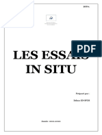 Rapport Les Essais in Situ