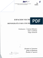 Monografía para Uso Didáctico - Espacios Vectoriales - Carmen Bálsamo