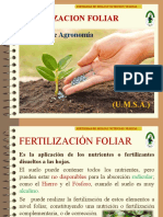 6.1. Fertlizacion Foliar y Tipos de Abonos