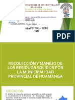 Recolección de Residuos Solidos en La Municipalidad de Huamanga