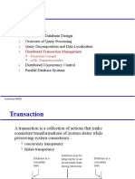 Outline: Distributed Database Design