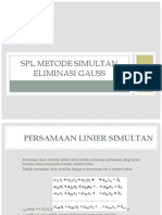 SPL METODE ELIMINASI GAUSS