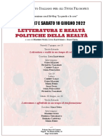 17 18 Giugno 2022 Letteratura e Realtà