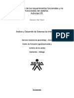 EV05 Especificacion de Los Requerimientos Funcionales y No Funcionales