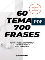 Gramatica Coreana Basica, 60 TEMAS 700 FRASES