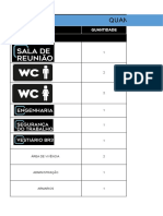 Quantitativo placas material obra