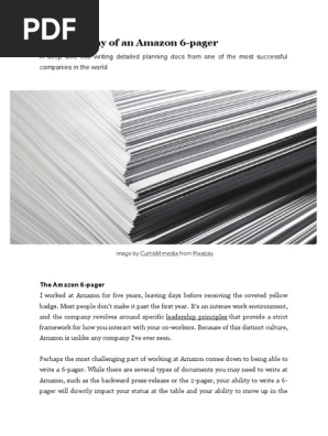 The Anatomy of an Amazon 6-page