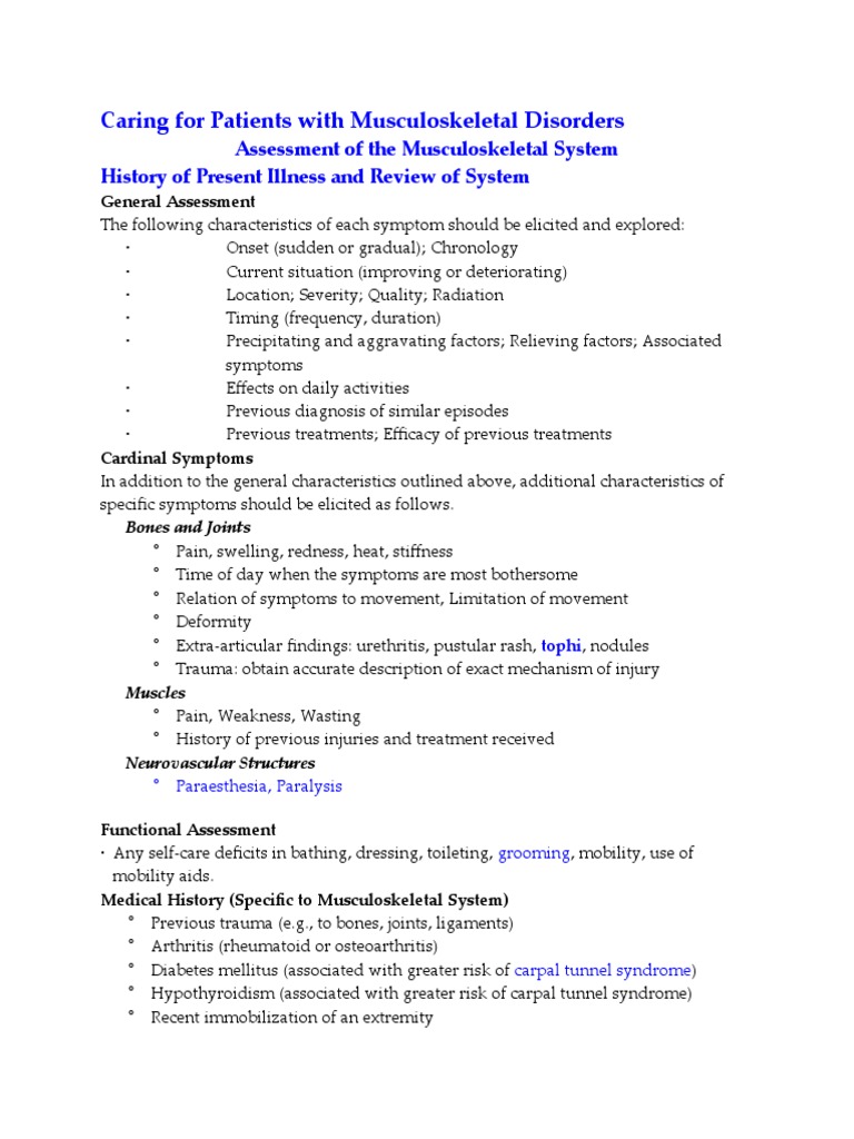 Managing Musculoskeletal Disorders | PDF | Gout | Rheumatoid Arthritis